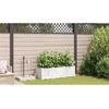 Sodo vazonas 3 vnt. Balta 120 x 40 x 37,5 cm PP
