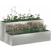 Sodo vazonas Sidabro 100 x 60 x 45 cm Cinkuota plienas