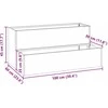 Sodo vazonas Balta 100 x 60 x 45 cm Šaltai valcuotas plienas