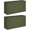 Sodo vazonas 2 vnt. Alyvuogių žalia 100 x 30 x 40 cm
