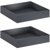 Sodo vazonas 2 vnt. Antracito 100 x 100 x 20 cm