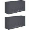 Sodo vazonas 2 vnt. Antracito 100 x 20 x 49 cm