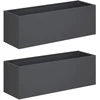 Sodo vazonas 2 vnt. Antracito 40 x 20 x 20 cm