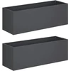 Sodo vazonas 2 vnt. Antracito 40 x 20 x 20 cm