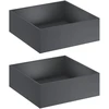 Sodo vazonas 2 vnt. Antracito 60 x 60 x 20 cm