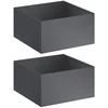 Sodo vazonas 2 vnt. Antracito 80 x 80 x 40 cm