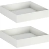 Sodo vazonas 2 vnt. Balta 100 x 100 x 20 cm