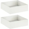 Sodo vazonas 2 vnt. Balta 100 x 100 x 30 cm