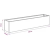 Sodo vazonas 2 vnt. Balta 100 x 20 x 20 cm