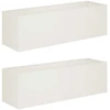 Sodo vazonas 2 vnt. Balta 100 x 30 x 30 cm
