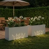 Sodo vazonas 2 vnt. Balta 100 x 30 x 49 cm