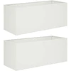 Sodo vazonas 2 vnt. Balta 100 x 40 x 40 cm