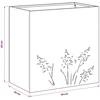 Sodo vazonas 2 vnt. Balta 50 x 30 x 49 cm