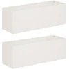 Sodo vazonas 2 vnt. Balta 60 x 20 x 20 cm