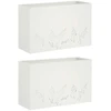 Sodo vazonas 2 vnt. Balta 80 x 30 x 49 cm