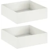 Sodo vazonas 2 vnt. Balta 80 x 80 x 30 cm