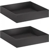 Sodo vazonas 2 vnt. Juoda 100 x 100 x 20 cm