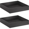 Sodo vazonas 2 vnt. Juoda 100 x 100 x 20 cm