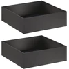 Sodo vazonas 2 vnt. Juoda 100 x 100 x 30 cm