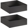Sodo vazonas 2 vnt. Juoda 80 x 80 x 30 cm