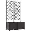 Sodo vazonas 2 vnt. Ruda 80 x 40 x 143 cm PP