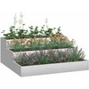 Sodo vazonas Sidabro 90 x 90 x 35 cm Nerūdijantis Plienas