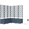 Sodo vazonas 3 vnt. Pilka 120 x 40 x 37,5 cm PP
