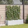 Sodo vazonas 3 vnt. Balta 120 x 40 x 142 cm PP