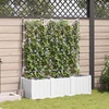 Sodo vazonas 3 vnt. Balta 120 x 40 x 143 cm PP