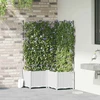 Sodo vazonas 3 vnt. Balta 80 x 80 x 142 cm PP