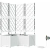 Sodo vazonas 3 vnt. Balta 80 x 80 x 142 cm PP