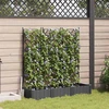 Sodo vazonas 3 vnt. Juoda 120 x 40 x 125,5 cm PP
