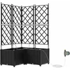 Sodo vazonas 3 vnt. Juoda 80 x 80 x 142 cm PP