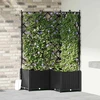 Sodo vazonas 3 vnt. Juoda 80 x 80 x 143 cm PP