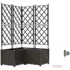 Sodo vazonas 3 vnt. Ruda 80 x 80 x 142 cm PP