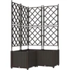 Sodo vazonas 3 vnt. Ruda 80 x 80 x 143 cm PP