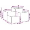 Sodo vazonas Juoda 80 x 80 x 48 cm Plienas