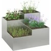 Sodo vazonas Sidabro 80 x 80 x 60 cm Galvanizuotas plienas