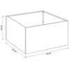 Sodo vazonas Antracito 60 x 60 x 30 cm Šaltai valcuotas plienas