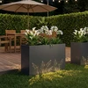 Sodo vazonas Antracito 80 x 30 x 49 cm Šaltai valcuotas plienas