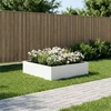 Sodo vazonas Balta 100 x 100 x 30 cm Šaltai valcuotas plienas