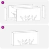 Sodo vazonas Balta 100 x 30 x 49 cm Šaltai valcuotas plienas