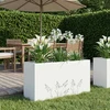 Sodo vazonas Balta 100 x 30 x 49 cm Šaltai valcuotas plienas