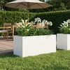Sodo vazonas Balta 100 x 40 x 40 cm Šaltai valcuotas plienas