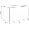 Sodo vazonas Balta 100 x 50 x 50 cm Šaltai valcuotas plienas