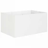 Sodo vazonas Balta 120 x 80 x 60 cm Šaltai valcuotas plienas
