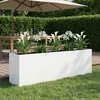 Sodo vazonas Balta 200 x 40 x 60 cm Šaltai valcuotas plienas