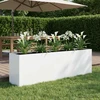 Sodo vazonas Balta 200 x 40 x 60 cm Šaltai valcuotas plienas