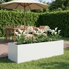 Sodo vazonas Balta 200 x 80 x 60 cm Šaltai valcuotas plienas