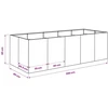 Sodo vazonas Balta 200 x 80 x 60 cm Šaltai valcuotas plienas